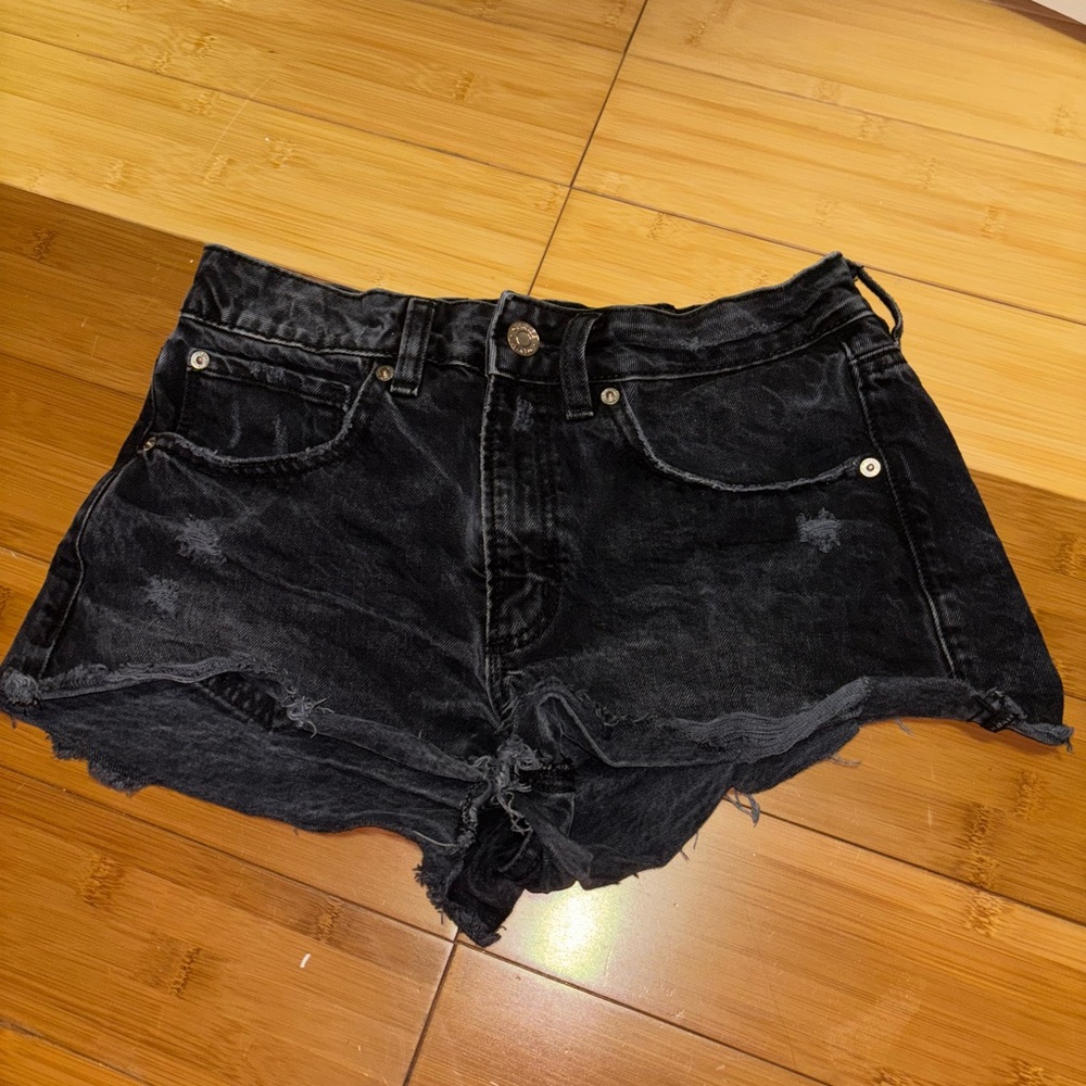 Black Denim Women's Shorts